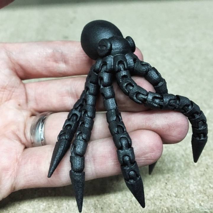 Ball-Joint Articulated Octopus Keyring Remix image