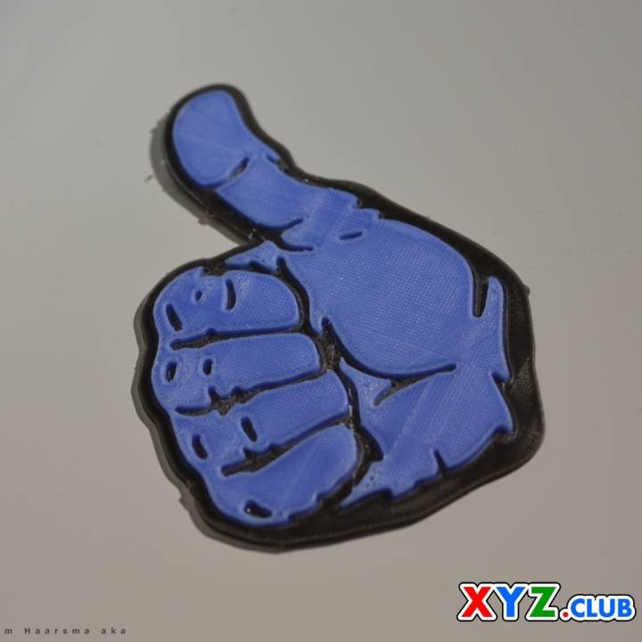 "Thumbs Up!" Sticker Decal Stamp Dual Color image