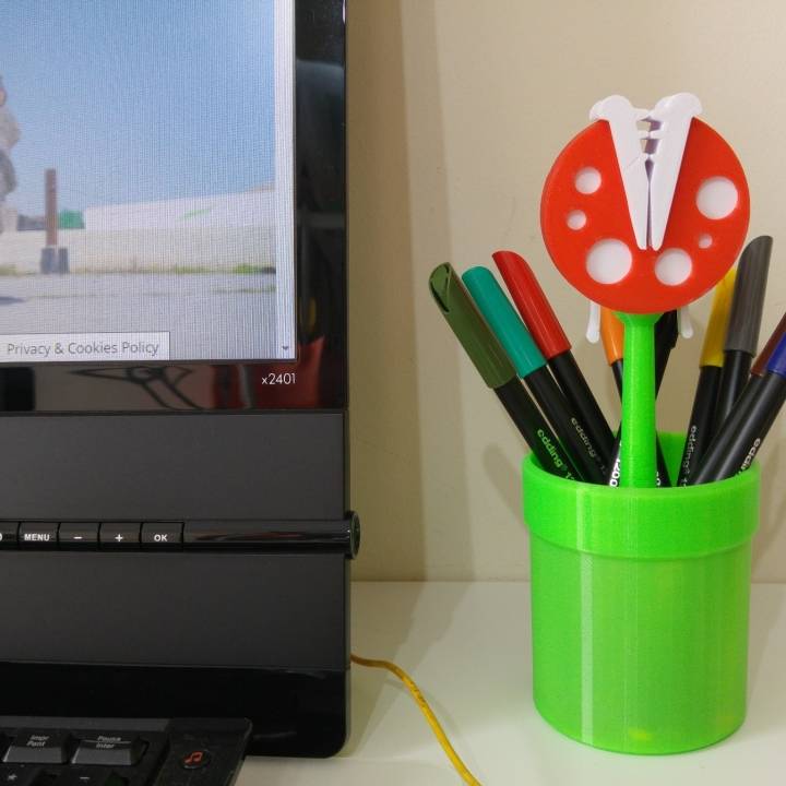 Mario piranha plant pen holder / pot image