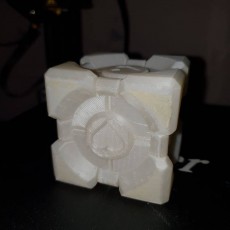 Picture of print of Companion Cube (Portal)