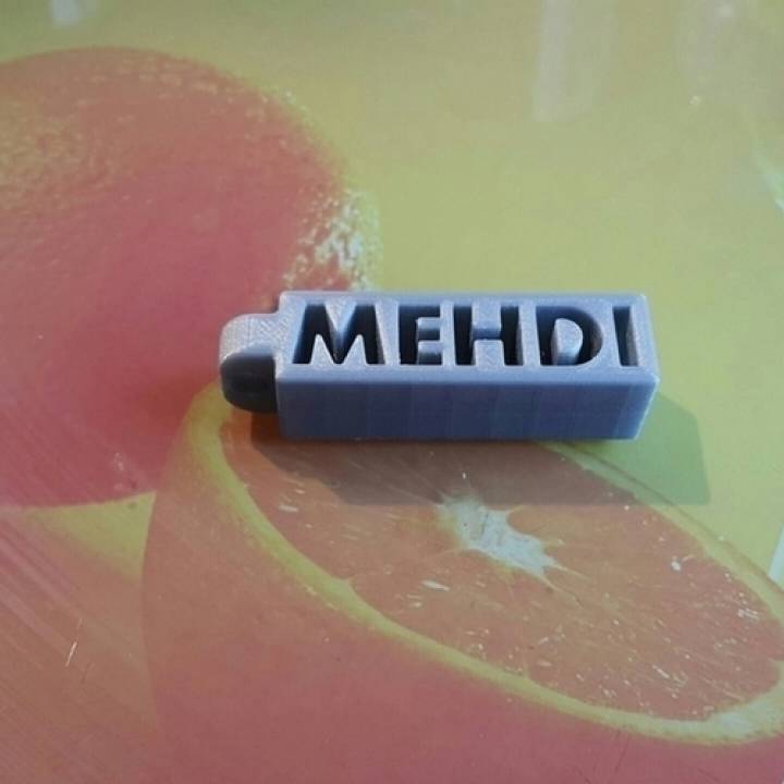 Porte clefs prénom MEHDI image