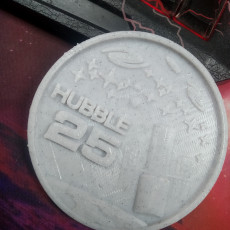 Picture of print of Hubble Space Telescope 25th Anniversary Medallion