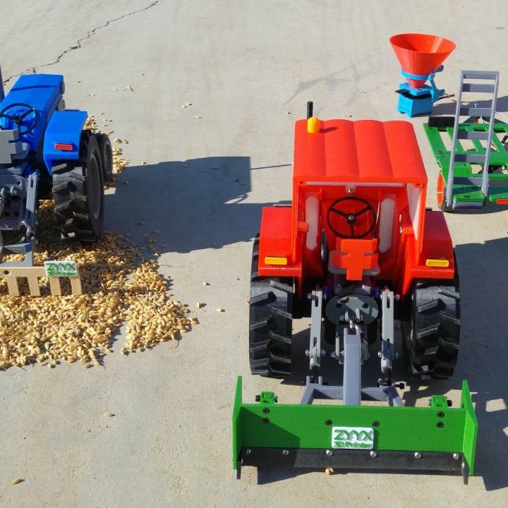 OpenRC Tractor rice rake image