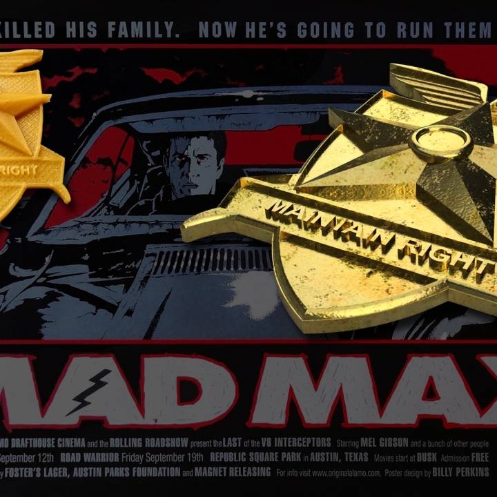 3D Printable MFP Badge - Maintain Right (Mad Max) by Haunt 3D Printable MFP Badge - Maintain Right (Mad Max) by Haunt