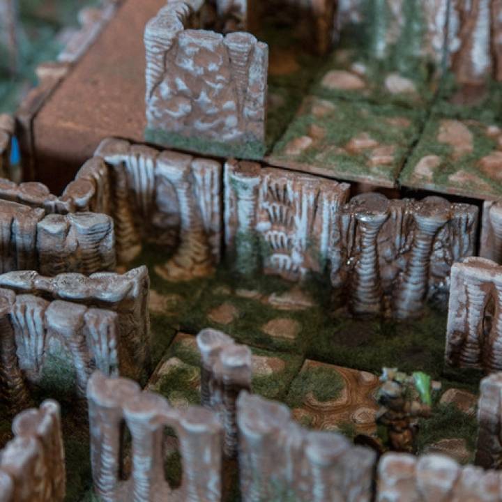 Caverns Dungeon Tiles - Wall Section image