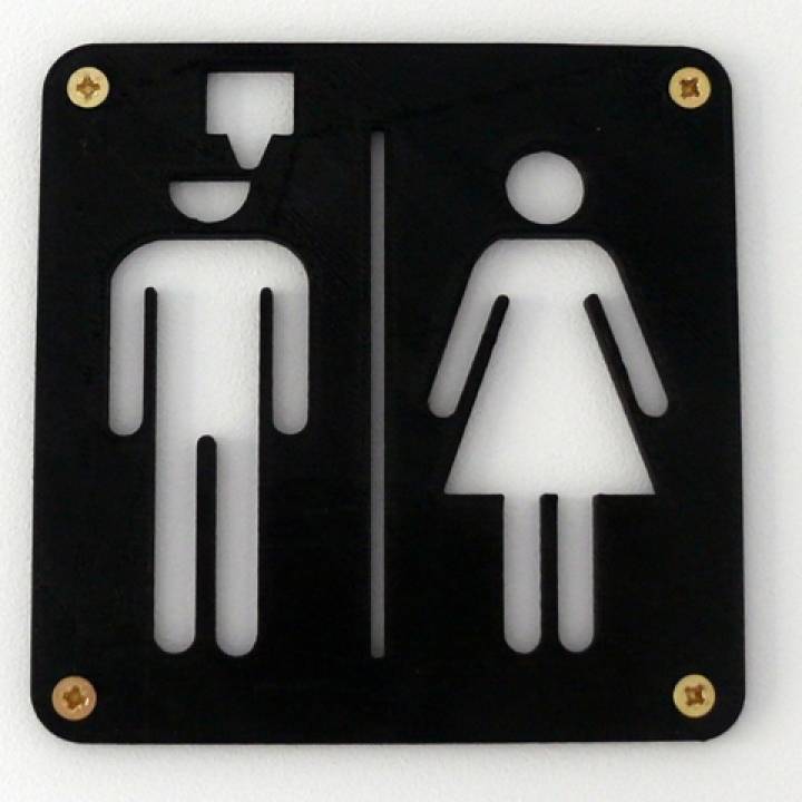 Maker's Toilet Sign image