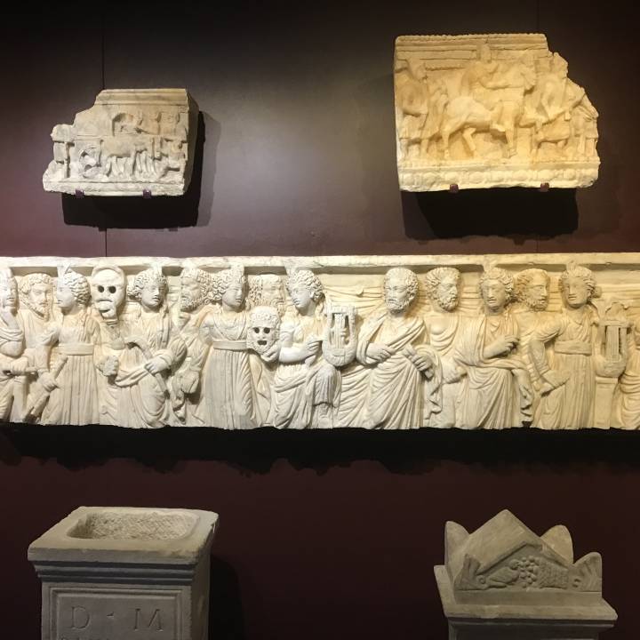 Roman sarcophagus relief image