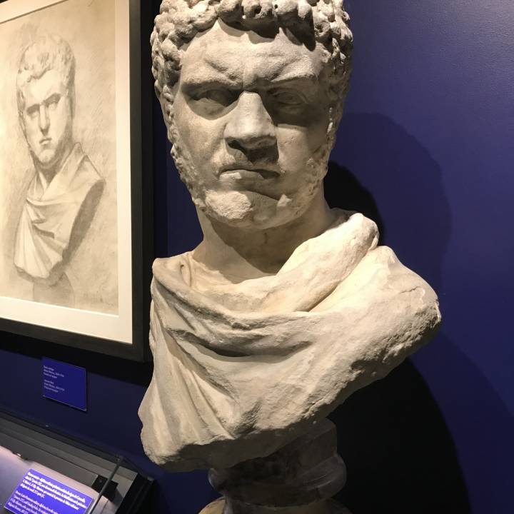 A Roman marble bust of the Emperor Caracalla, of the "sole-rule" type image