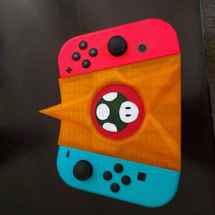 Nintendo Switch ergonomic controller mushroom and star image