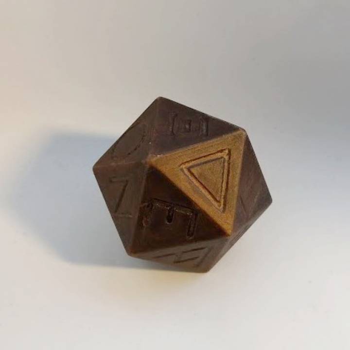 Greek D20 dice image