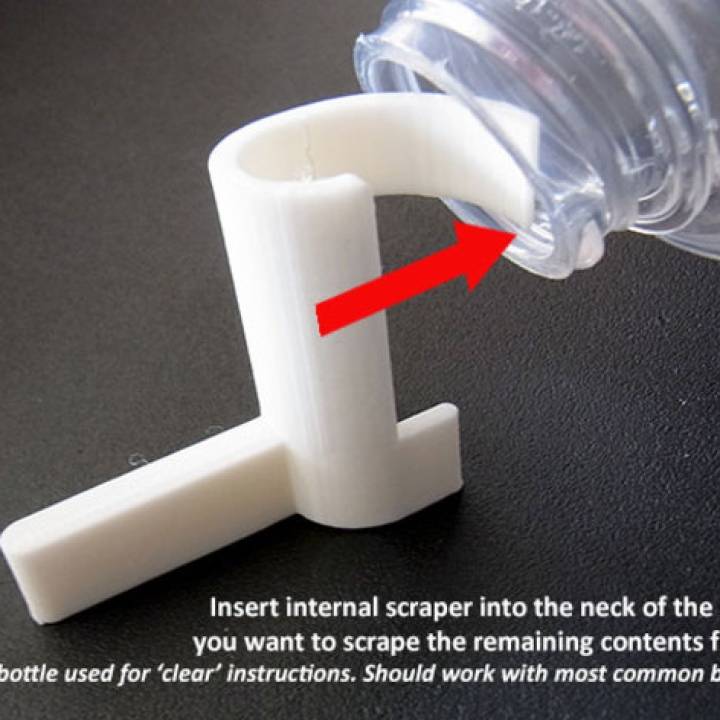 Internal Bottle Scraper - Scrapes The Remaining Contents Out Of Bottles image