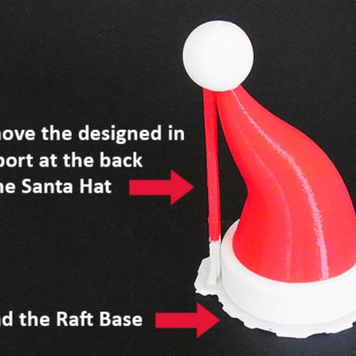 Santa Hat - Christmas decoration that fits onto the top of a bottle of Bubbly! image