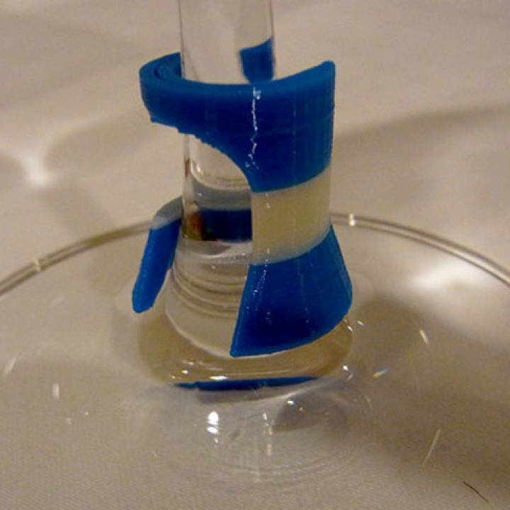 Wine Glass Marker - Subtle, practical and stylish 3D printing talking point! image