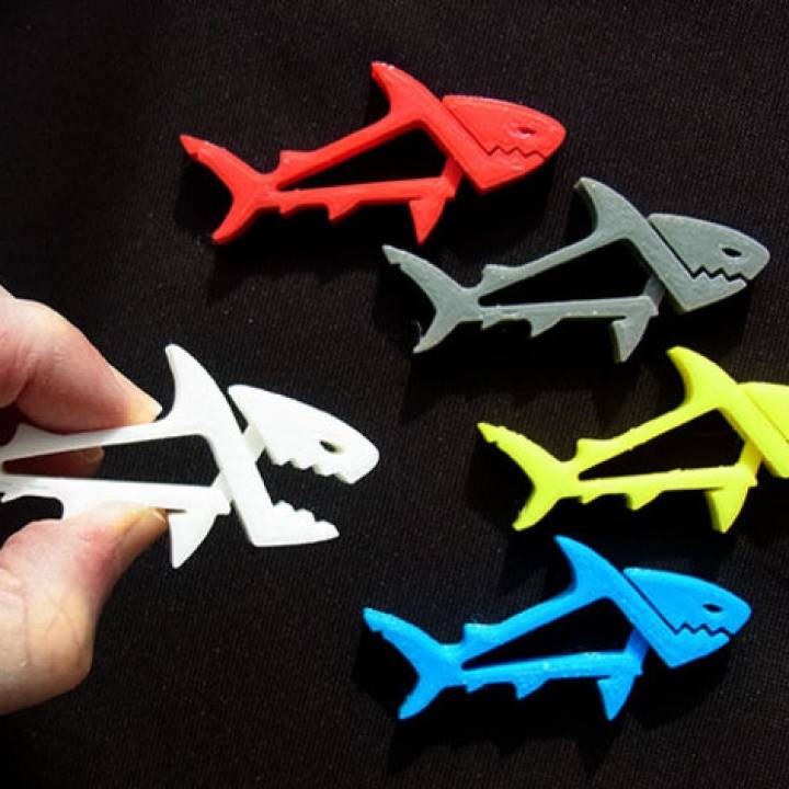 SHARKZ... Fun Multipurpose Clips / Holders / Pegs With Moving Jaws That Bite! image