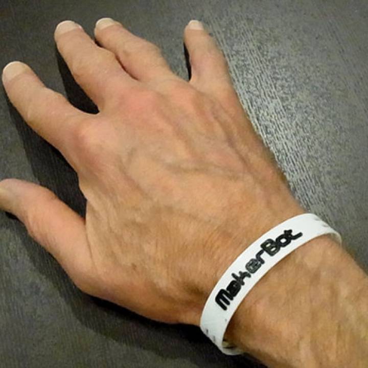 Ultra-Slim Wristband - Clever Link System. MakerBot Logo Or Plain Versions. image