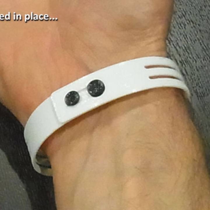 Ultra-Slim Wristband - Clever Link System. MakerBot Logo Or Plain Versions. image