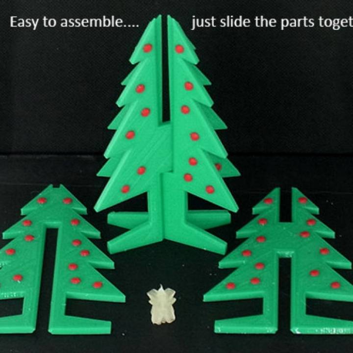 Christmas Tree - Your own personal mini 3D printed Christmas tree with coloured decorations! image