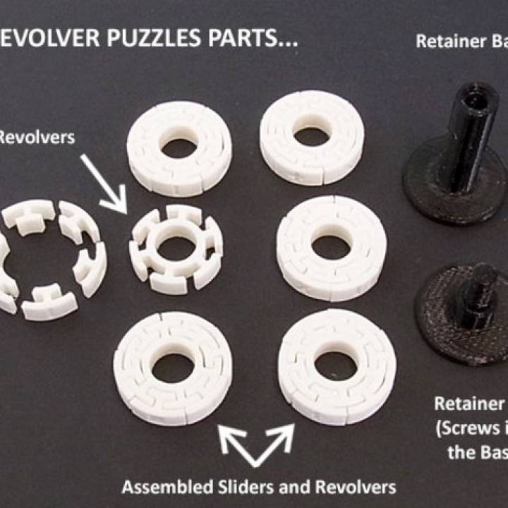 The "Revolver" - One Colour Print version of this Challenging Revolving Puzzle image
