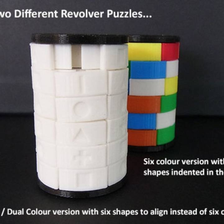 The "Revolver" - One Colour Print version of this Challenging Revolving Puzzle image