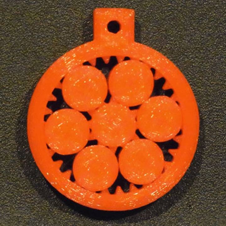 Key Fob / 3D Demo Print - Interlocking rotating gears image