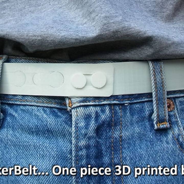 'MakerBelt'... Wearable Ultra Slim One Piece 3D Printed Belt image