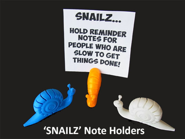 SNAILZ... Note Holders For People Who Are Slow To Get Things Done! image