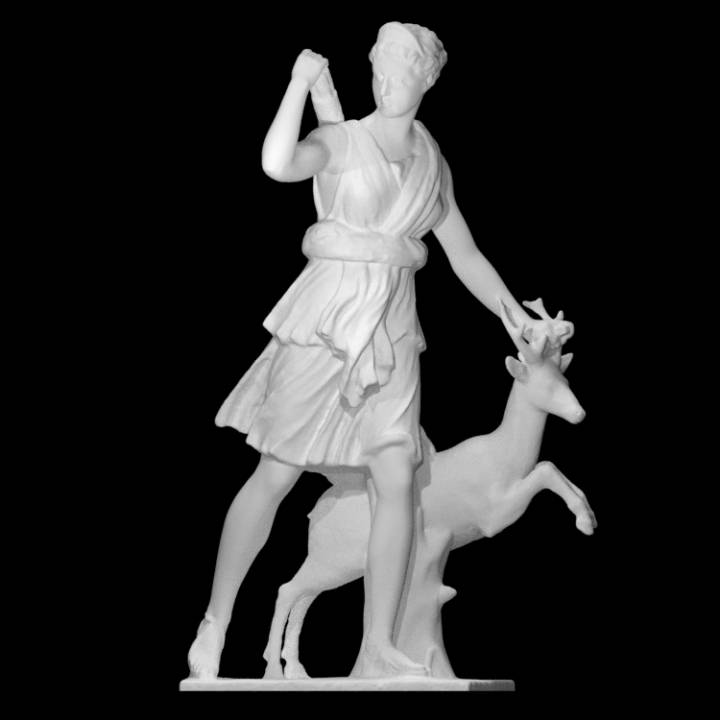 3D Printable Diana and a Doe by Scan The World