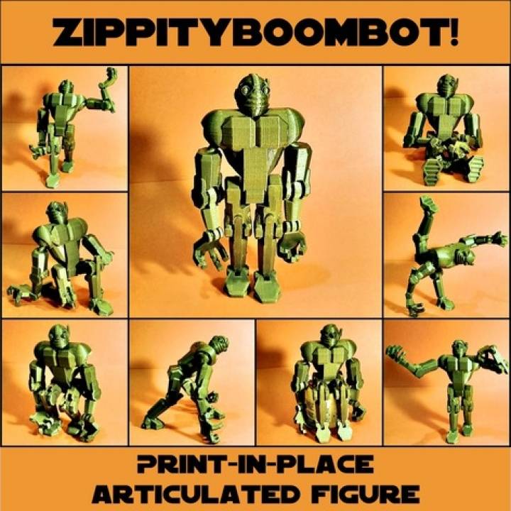 Print-In-Place Articulated Figure: Zippityboombot! image