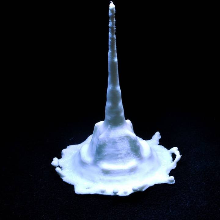 Water drop splash. Blender fluids model image