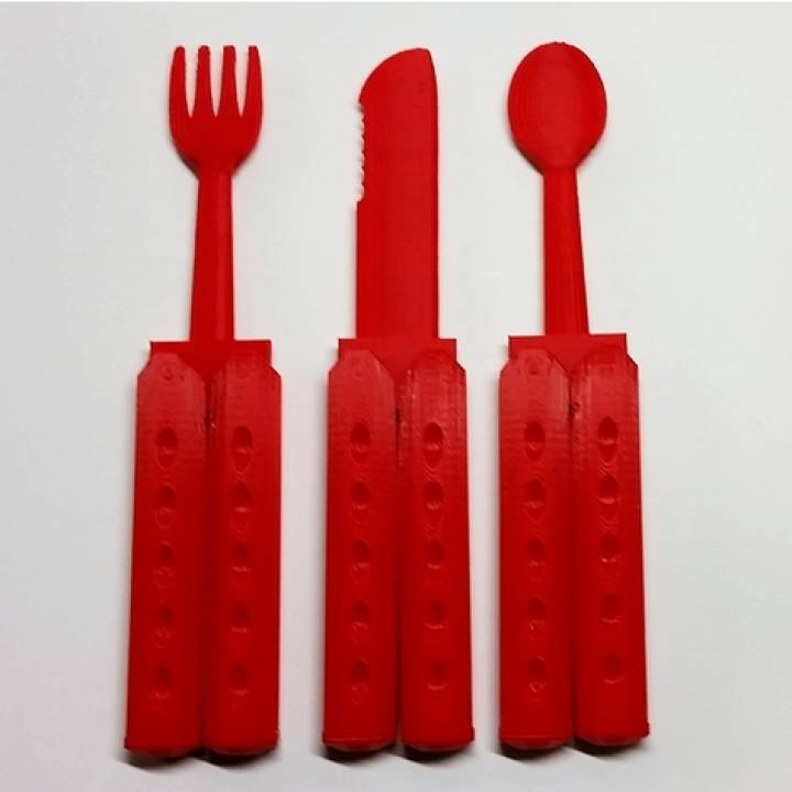 Print-In-Place Butterfly Cutlery Set image