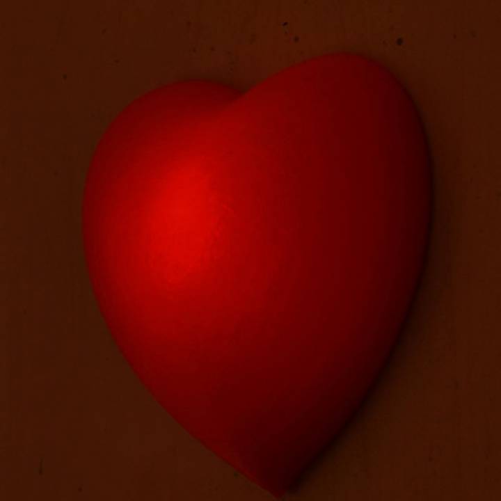 Glowing wall heart image