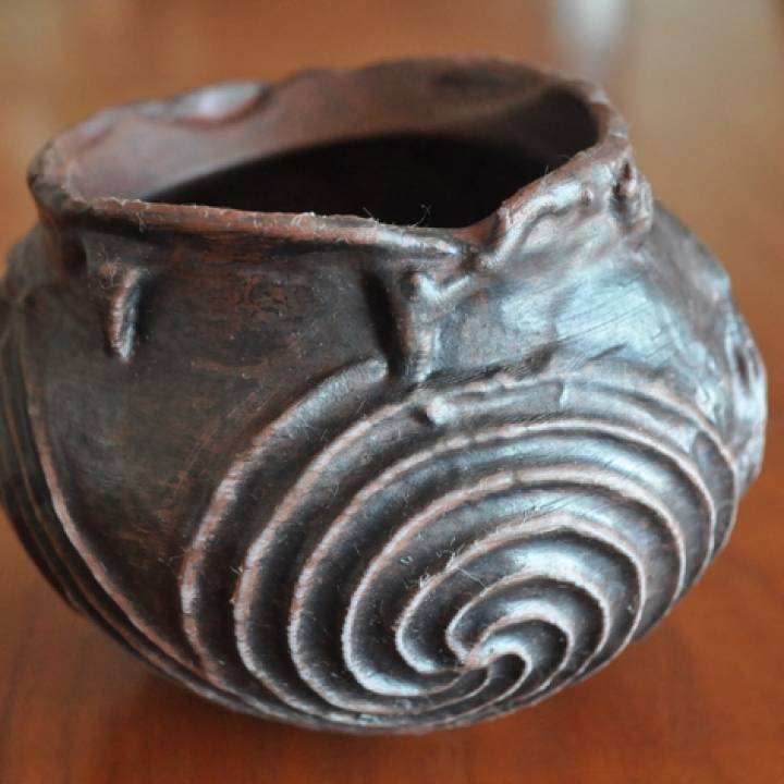 Prehistoric Native American Spiral Pot image