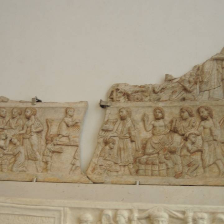 Funerary stele with scenes of the miracles of Christ image