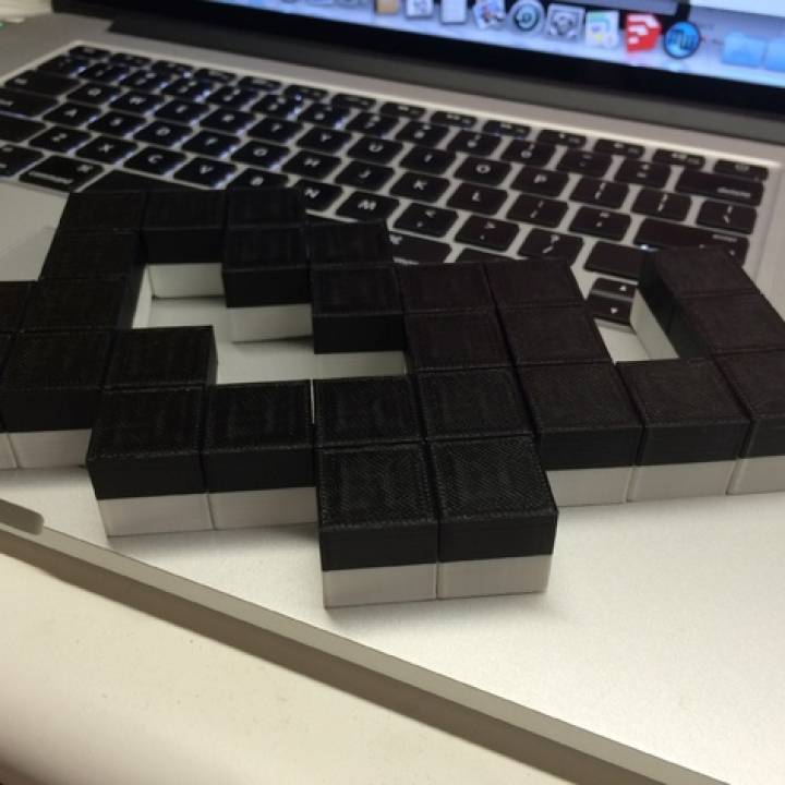 Snake Cube Puzzle, Printed Fully Assembled and Ready to Solve image