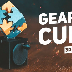 Picture of print of Geared Cube, Hand Crank Edition