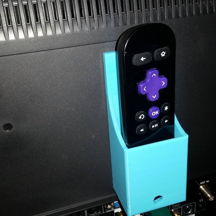 3D Printable Roku 2 XS remote holder VESA 100 by Eric Gigante