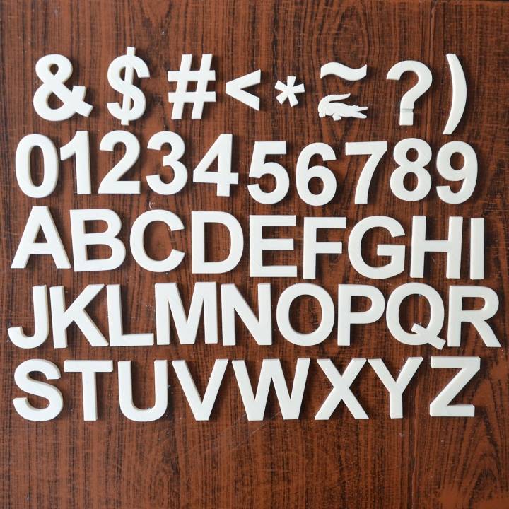 Letters, Numbers & Symbols OH MY! (100mm tall Arial Bold by 10mm Thick) image