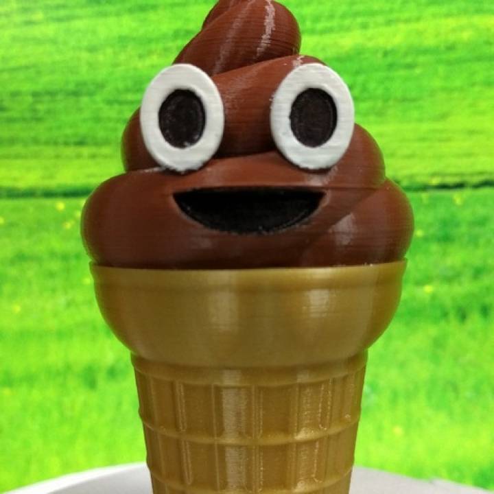 Ice cream Emoji or Poop on a Cone image