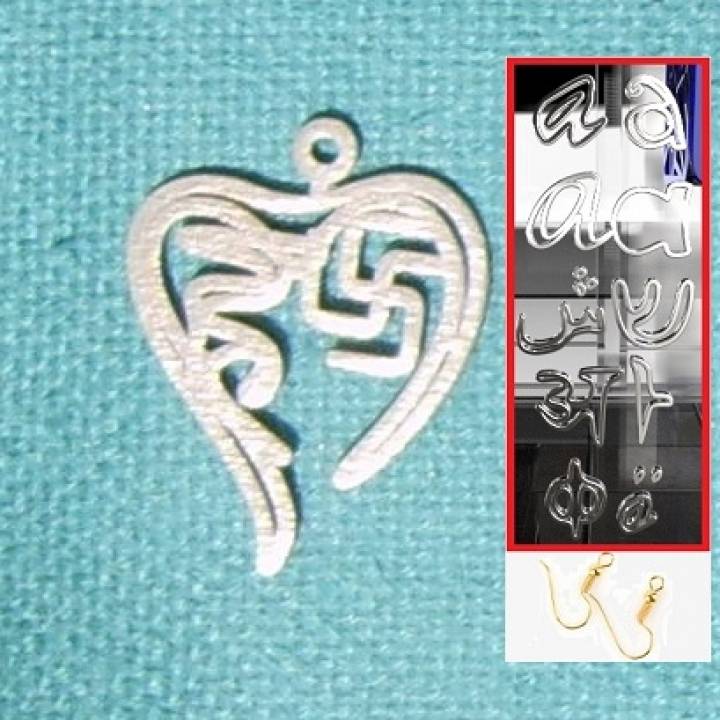 Personalised Diwali Hindi Heart Earring image