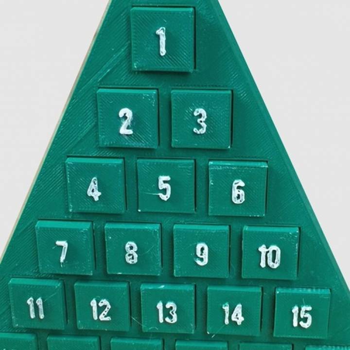 3D Printable Advent Christmas Tree Calendar by Chuck Hellebuyck 3D Printable Advent Christmas Tree Calendar by Chuck Hellebuyck