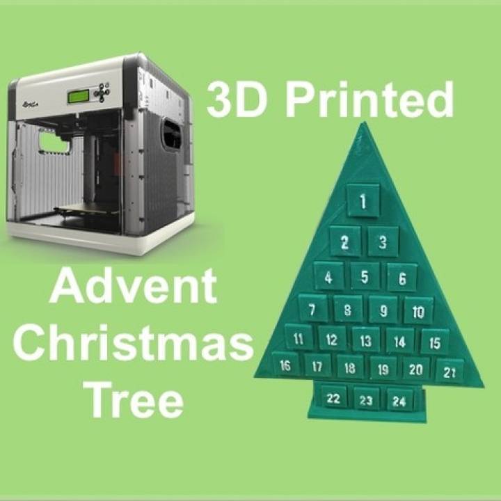 3D Printable Advent Christmas Tree Calendar by Chuck Hellebuyck 3D Printable Advent Christmas Tree Calendar by Chuck Hellebuyck