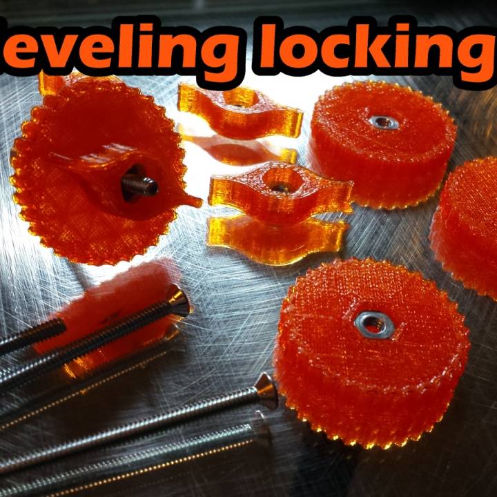 Bed leveling locking nuts image