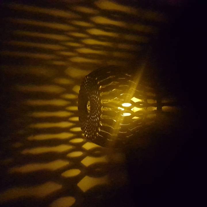 Geometric LED Tealight Holder. image