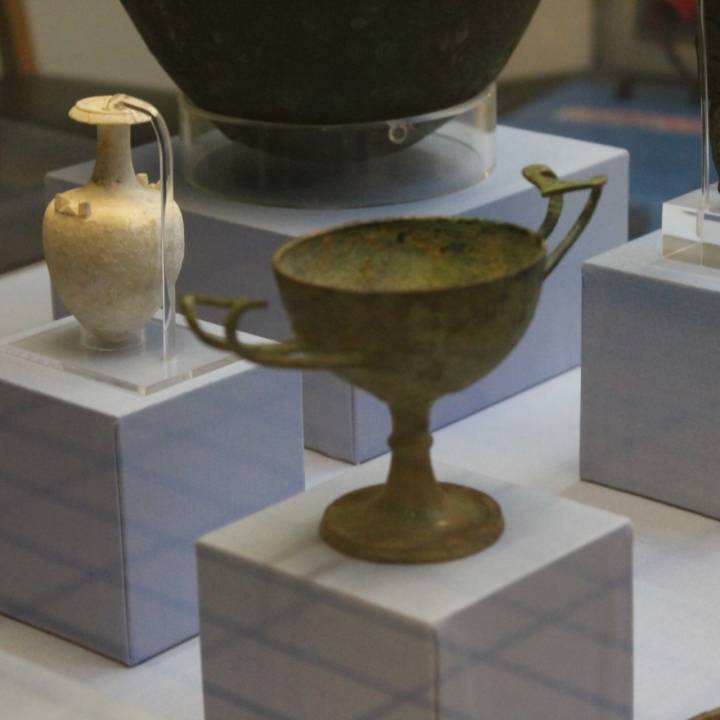 Bronze tall-stelled drinking cup image