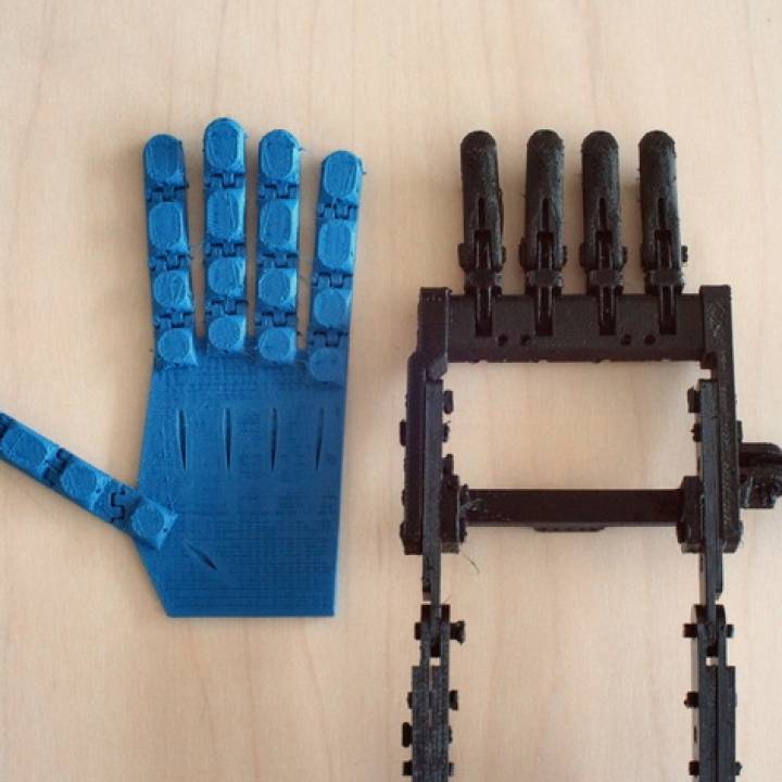 Prosthetic/Robotic Hand Printable As An Assembled Unit Without Supports image
