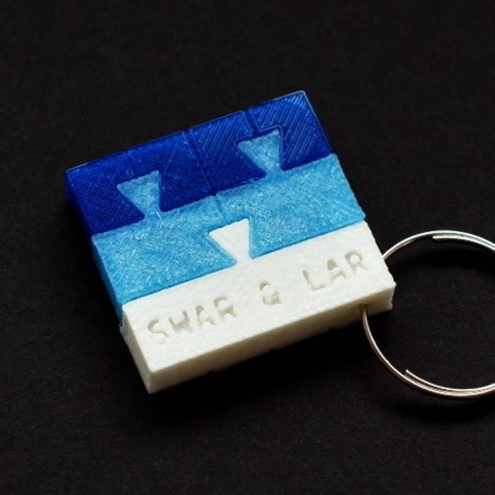 SC13 Aggregate.Org/UK Dovetail Puzzle Keychain image