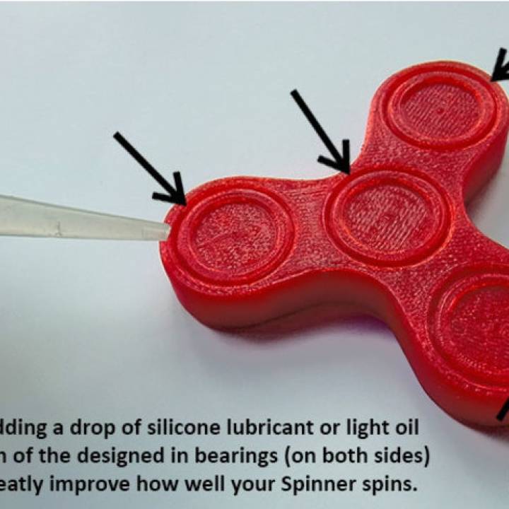 Fidget Spinner - One-Piece-Print / No Bearings Required! image