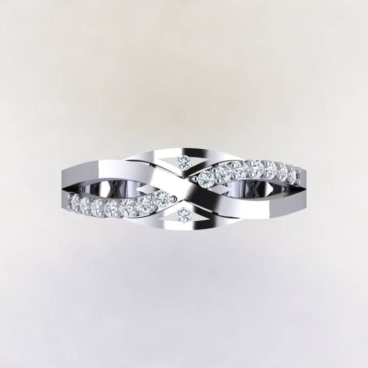 Overlapping Diamonds Ring image