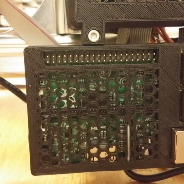 Raspberry Pi B+ cover with mounting lugs image