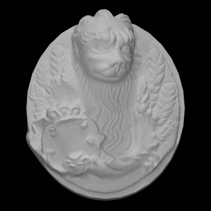 Leone Marciano (Venetian Lion) with the coat of arms of the family Da Mosto. image